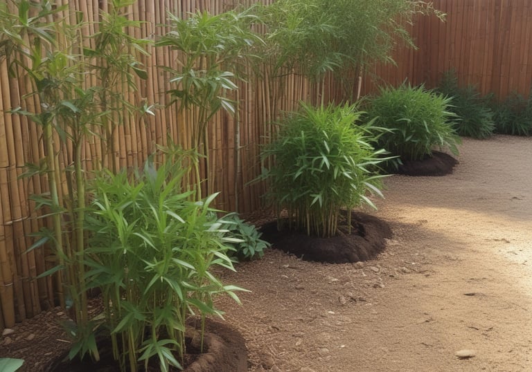 Close-up of a hands holding a neatly packaged bamboo plant box labeled gogreenly.