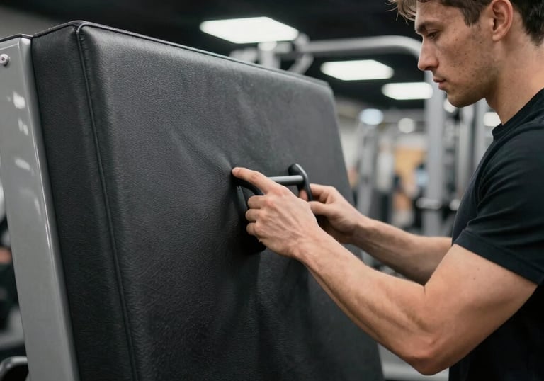 a man riding a skateboard down a street next to tall buildings