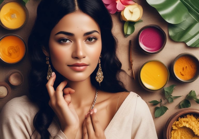 A yoga instructor leading a small group outdoors surrounded by greenery.