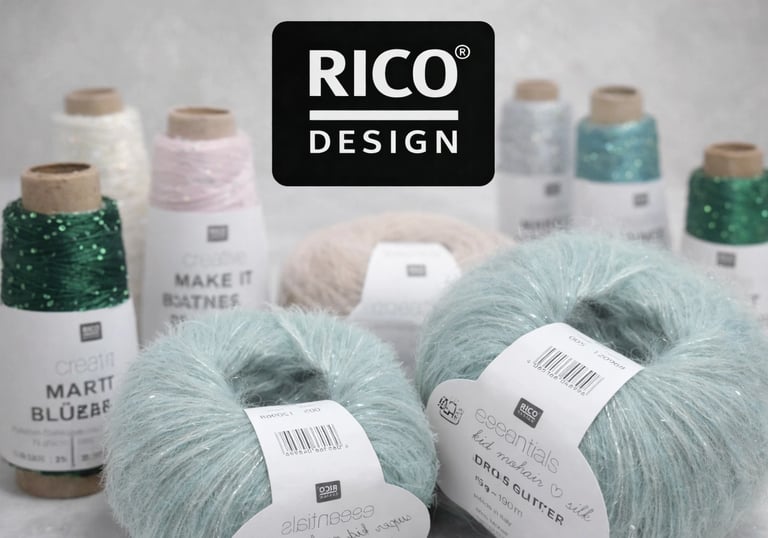 Rico Design mezgimo siūlai – įvairūs verpalai ir efektiniai siūlai kūrybiniams mezginiams