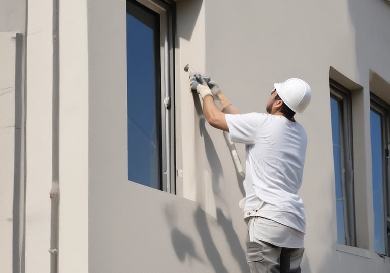 a man riding a skateboard down a street next to tall buildings