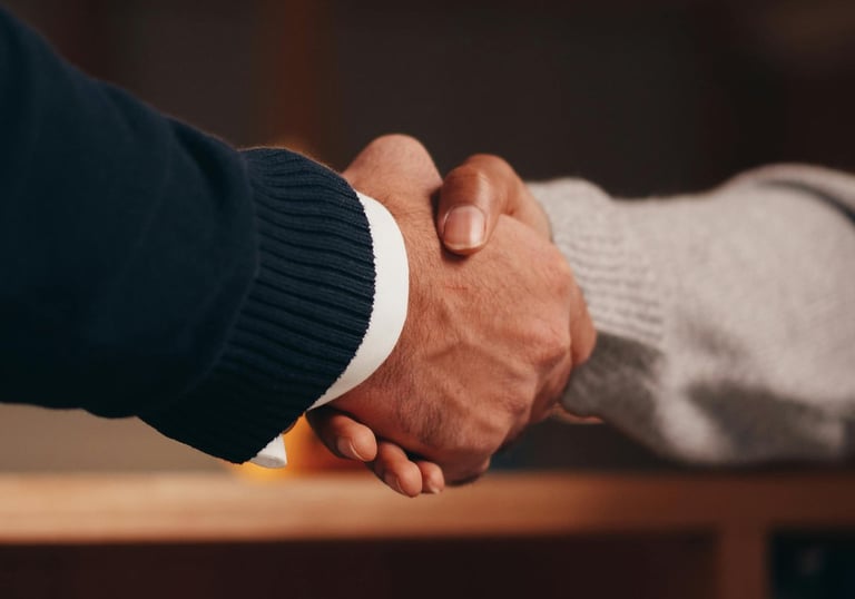 Poignée de main professionnelle représentant une collaboration