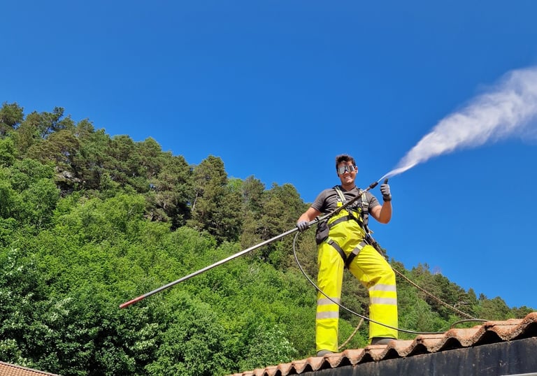 Sikring ved vasking av tak