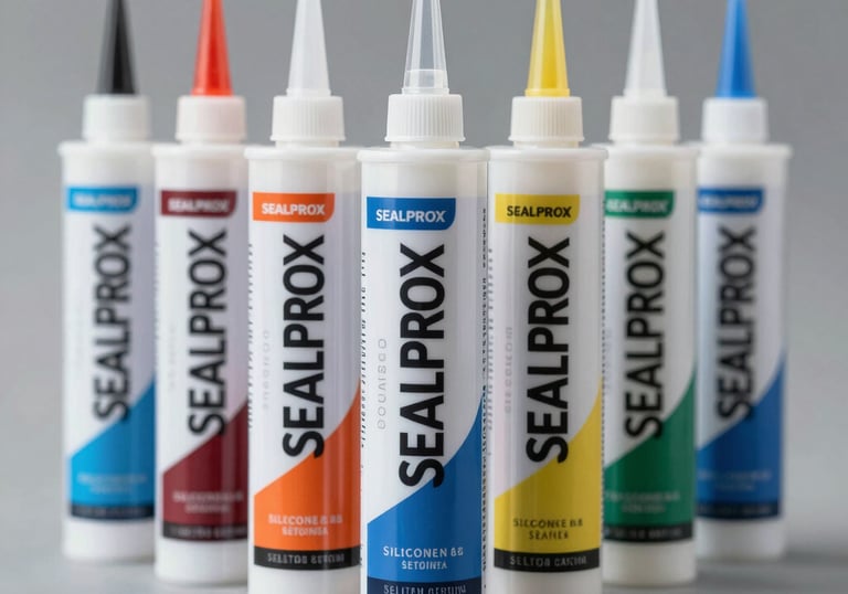 A warehouse full of silicone sealant tubes ready for shipment to construction sites.