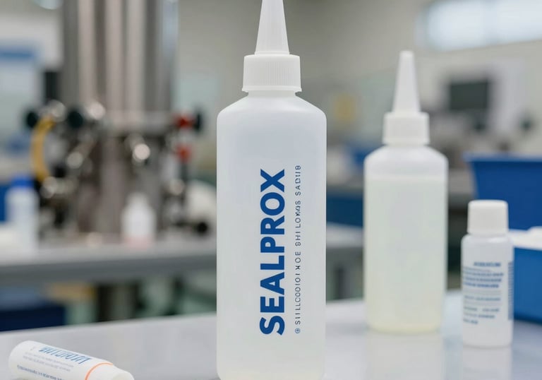 Close-up shot of hands applying silicone sealant carefully on a window frame during construction.