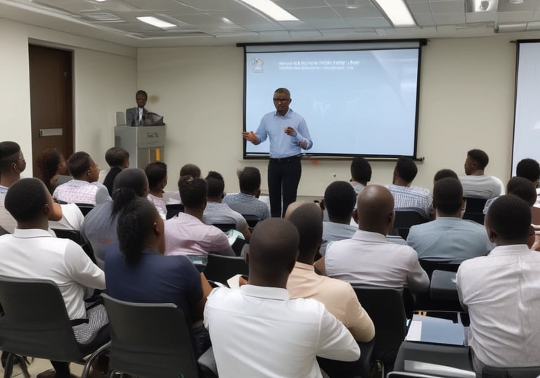 A group of professionals engaged in an interactive training workshop.