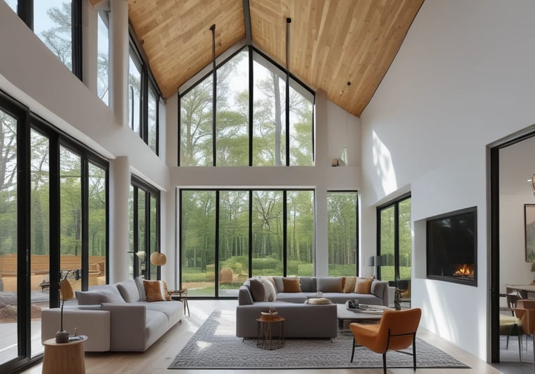 A newly built modern home with a welcoming front porch in a Memphis neighborhood.