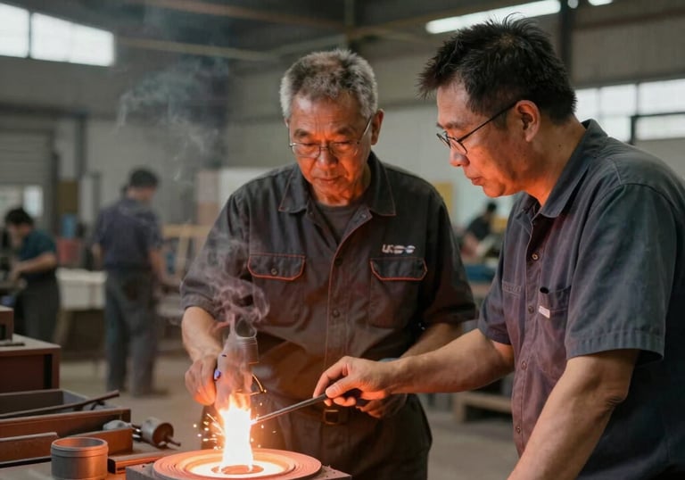 A corporate team discussing sustainability strategies around a conference table.