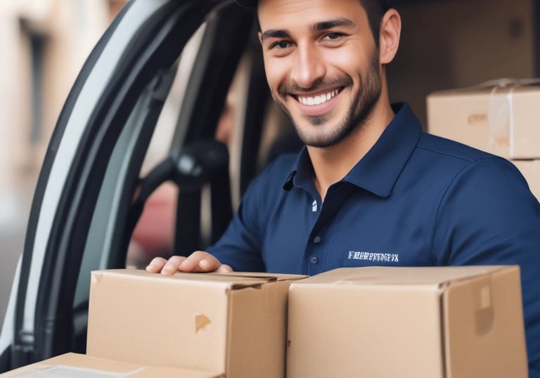 Map showing delivery routes connecting Andorra, Spain, Gibraltar, and Portugal.