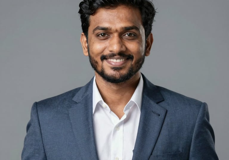 A smiling worker in a foreign country, symbolizing successful overseas employment.