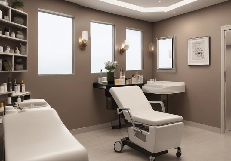 A calm, inviting space set up for waxing services with clean linens and warm tones.