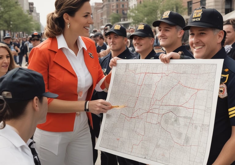 Close-up of fire safety materials and a laptop for virtual training session.