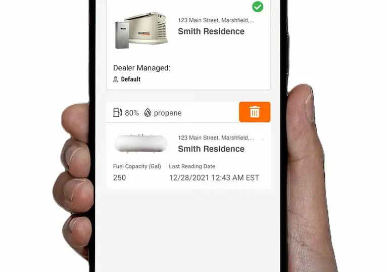 Surveillance de génératrice à distance avec l'application Mobile Link de Generac.