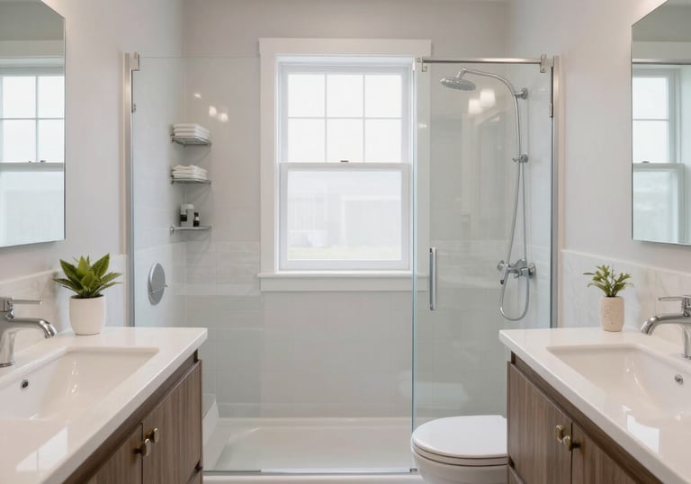 Before and after photos showcasing a beautifully remodeled kitchen with modern finishes.