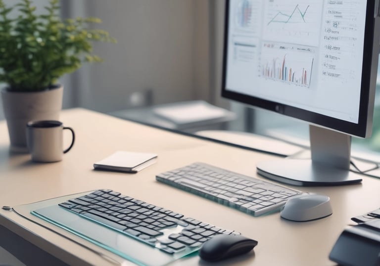 Three business professionals discussing documents in a bright meeting room.