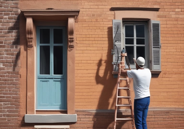 Close-up of a textured wall finished with Belatex grafiato paint detail
