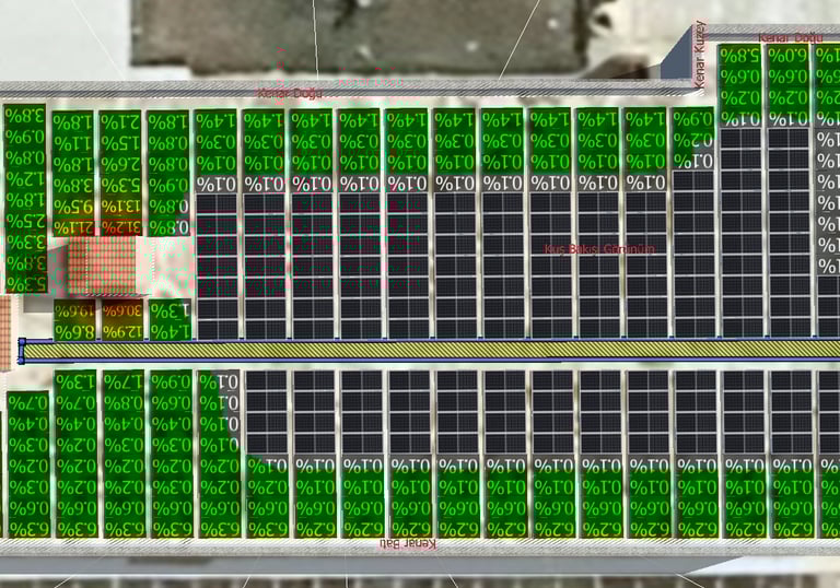 GES santrali verimlilik analizi görseli.
