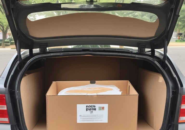 Before and after photos showing a transformed organized living room.