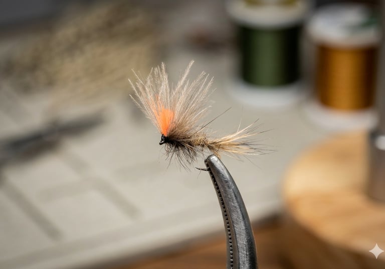 Mosca artificial de pesca a mosca para ríos de montaña en León