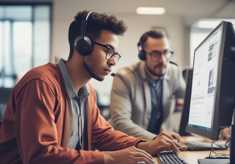 Hands unboxing a new tech gadget with excitement and care.