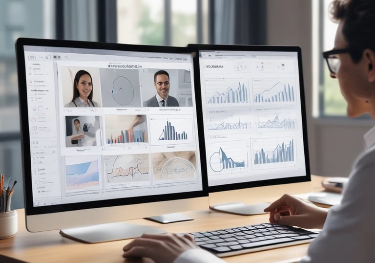 Clean workspace with laptop, documents, and smartphone showing bookkeeping app.