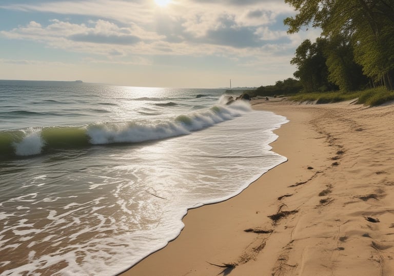 a man riding a skateboard down a street next to tall buildings