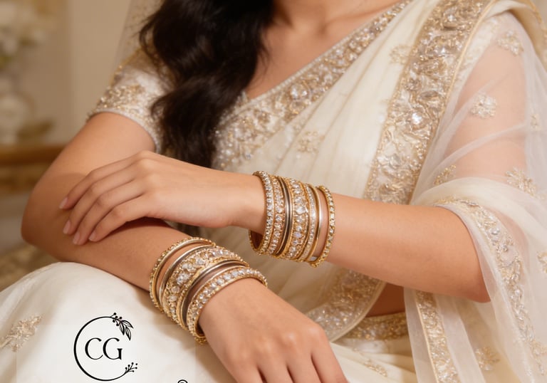 Guaranteed gold plated bangles India — premium handcrafted jewellery - Party Wear 