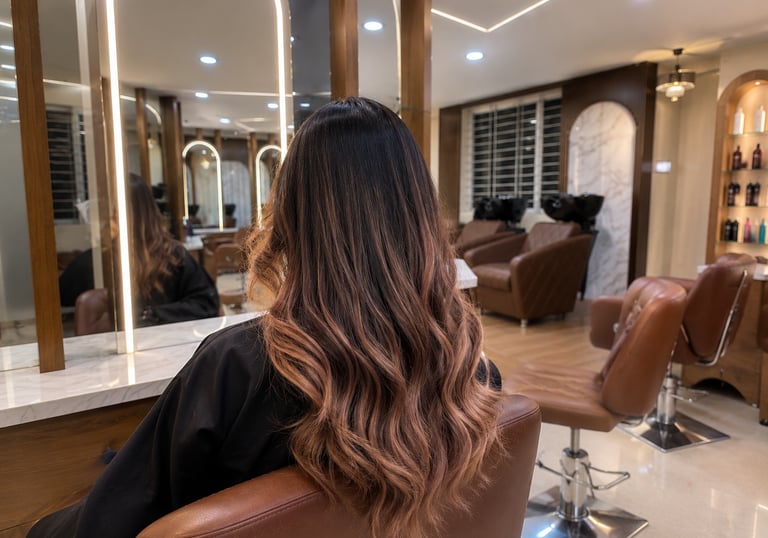 Premium hair colour service at Schön Seraf Unisex Salon in Hosa Road, Bangalore