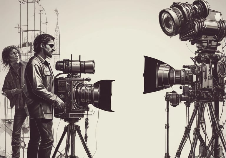 A collaborative meeting between international producers around a table.