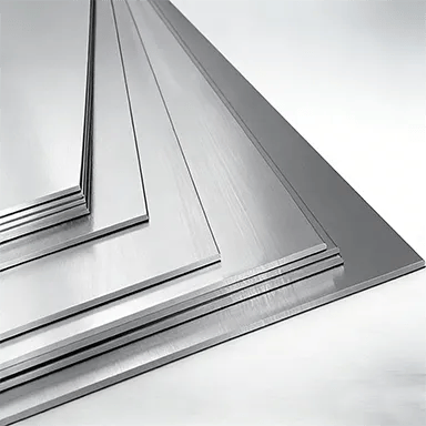 Stack of titanium plates and sheets in various thicknesses and specifications