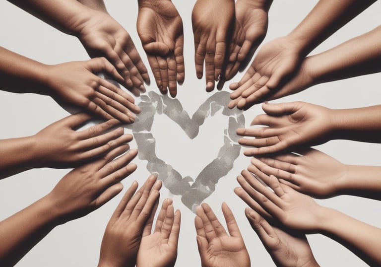 Volunteers handing out food packages to community members.