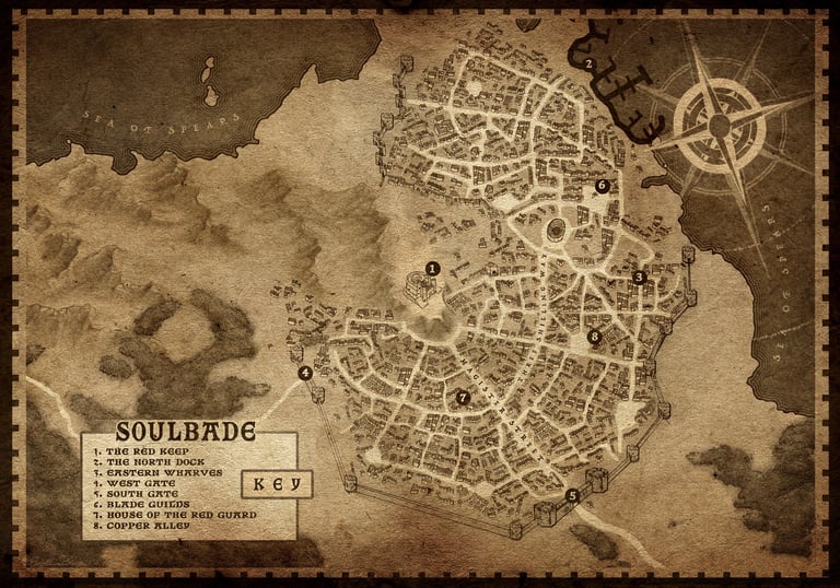 A map of Soulbade