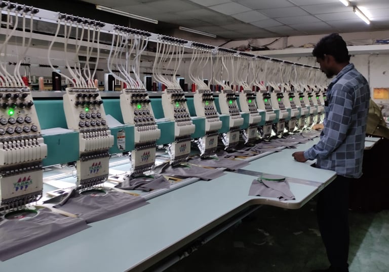 Print Embroidery Apparel Tirupur India Services