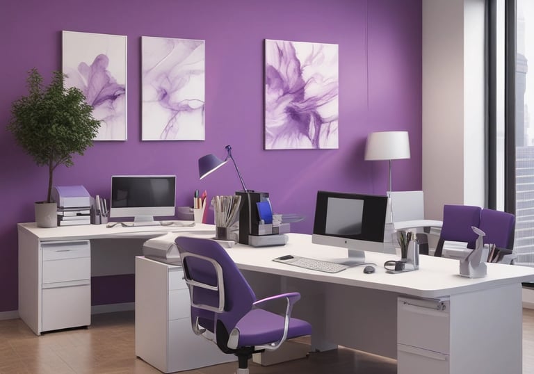An elegantly designed room features modern wooden furniture, with various types of seating and shelving. The space is well-lit due to large windows that allow natural light to stream in. Hanging geometric pendant lights add to the stylish atmosphere. The decor includes colorful throw pillows and minimal decorative pieces.