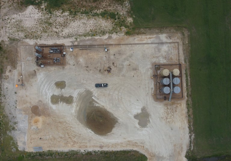 Aerial of a production facility