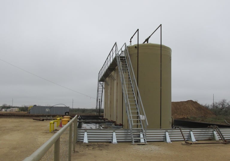 steel and lined secondary containment