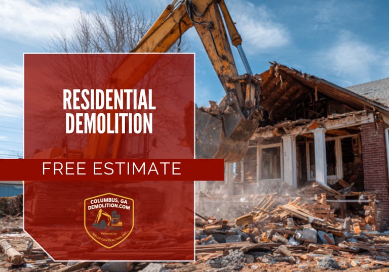Residential Demolition in Columbus, GA