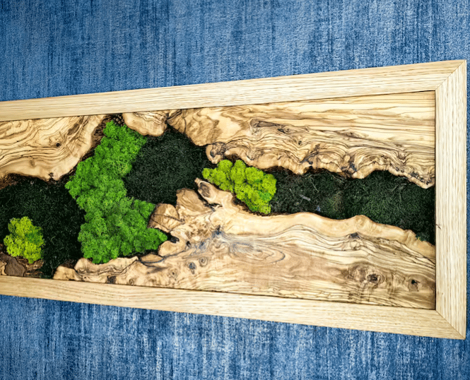 Quadro-legno-artigianale-muschio-bio-legno