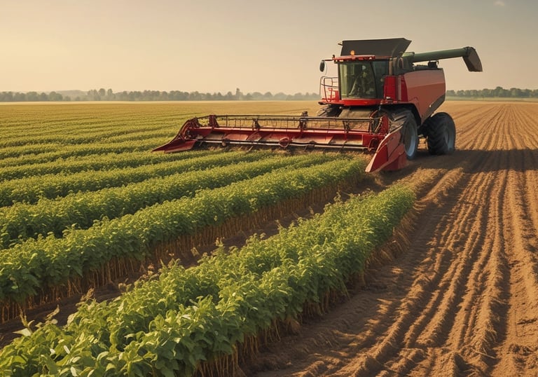 Image depicting healthy crops growing under a clear blue sky, symbolizing growth.