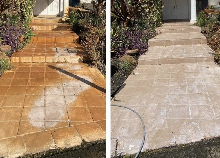 house driveway rust removal and cleaning 