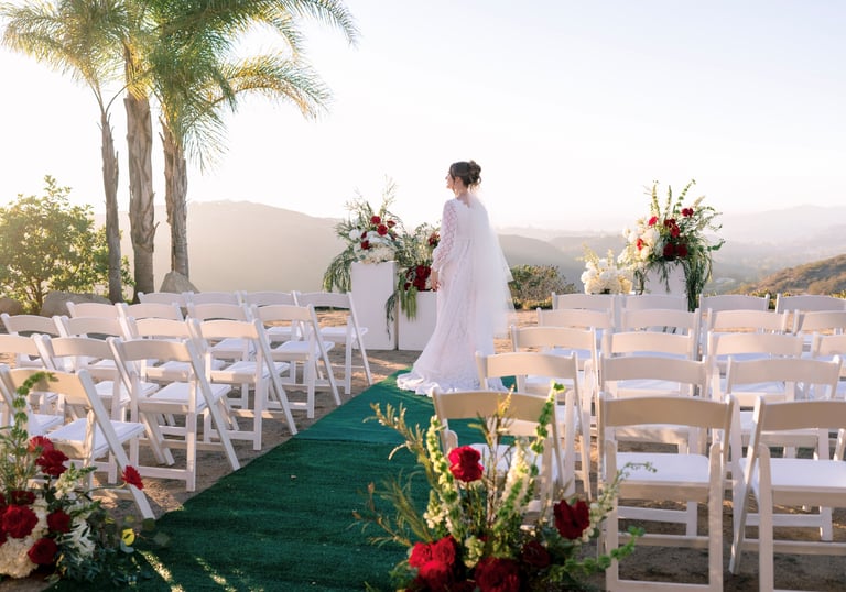 Ceremony  site at vista bella estate