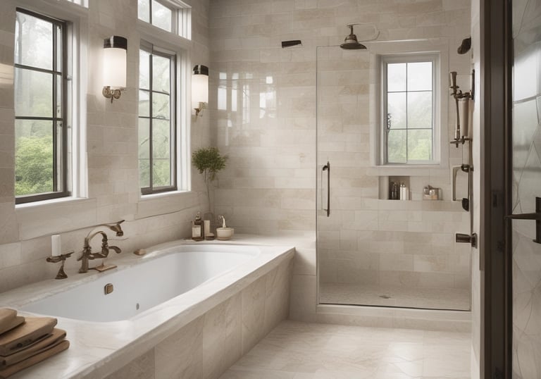 A textured floor surface with square tiles, featuring a distinct yellow diamond-shaped tile in the center. The surrounding tiles have a mottled light gray and brown appearance, with visible grout lines creating a grid pattern.