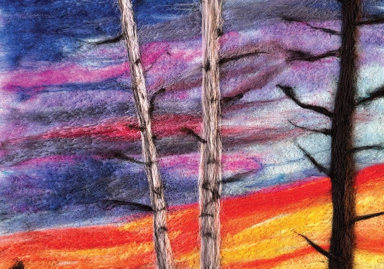 cathie-s.-peterson Felt Sunset