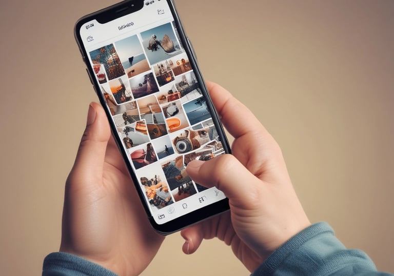 a man riding a skateboard down a street next to tall buildings