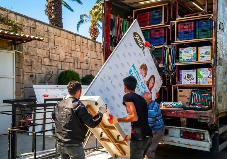 Antalya Hamal olarak, kamyon kasasına yüklerin sarsıntıdan zarar görmeyecek şekilde istiflenmesini sağlıyoruz.