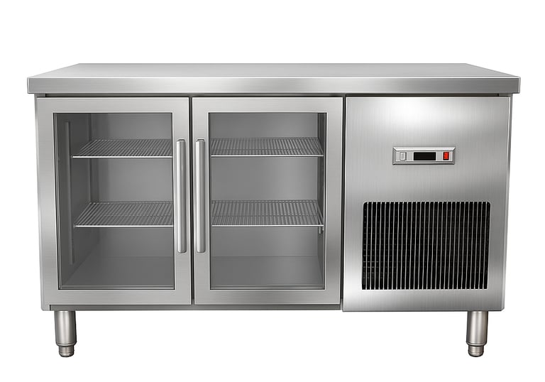 Under-Counter Refrigerator 2 Glass Doors ตู้เย็นกระจก 2 ประตู Chill Only