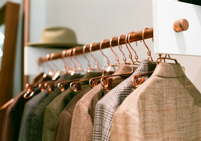 Suit stock at Uxbridge Tailoring