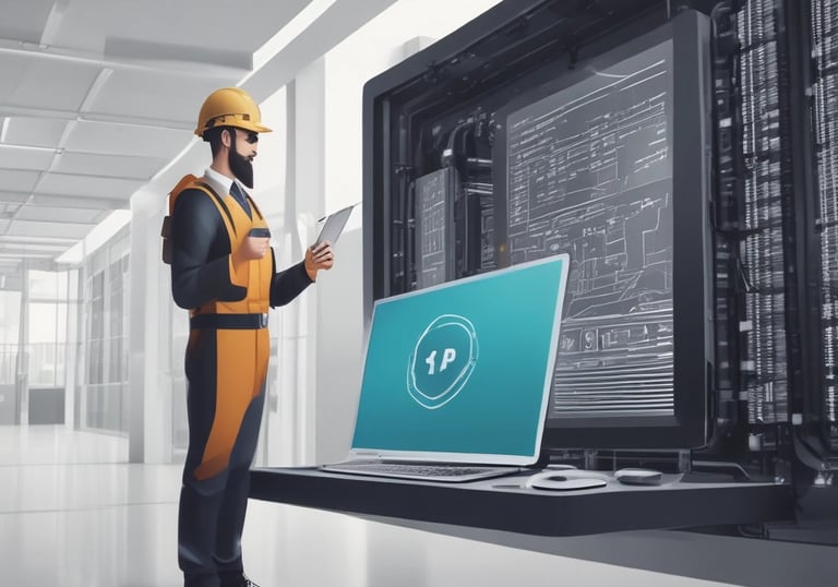 a man riding a skateboard down a street next to tall buildings