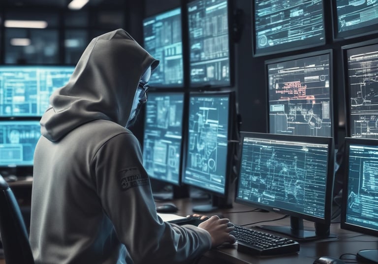 Team of cybersecurity professionals collaborating