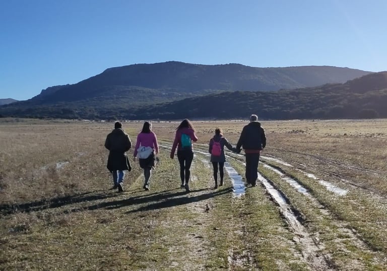 Grupo en el llano de la Nava